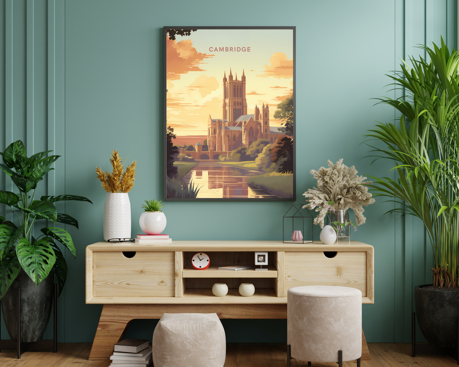 King's College Chapel Cambridge England Travel Poster Print - Pitchers Design