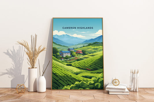 Cameron Highlands Malaysia Travel Print Poster - Pitchers Design