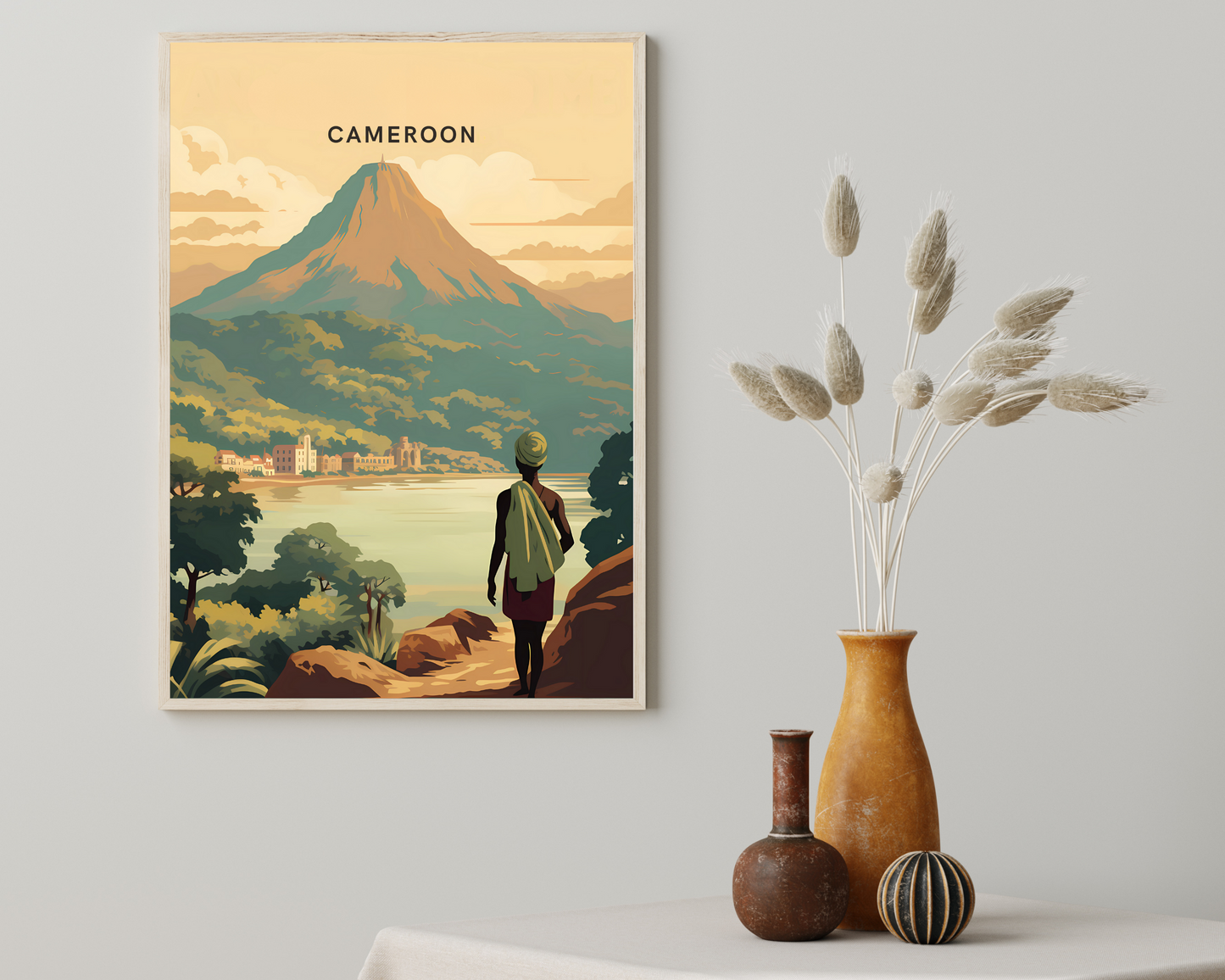 Cameroon Travel Poster Print - Pitchers Design