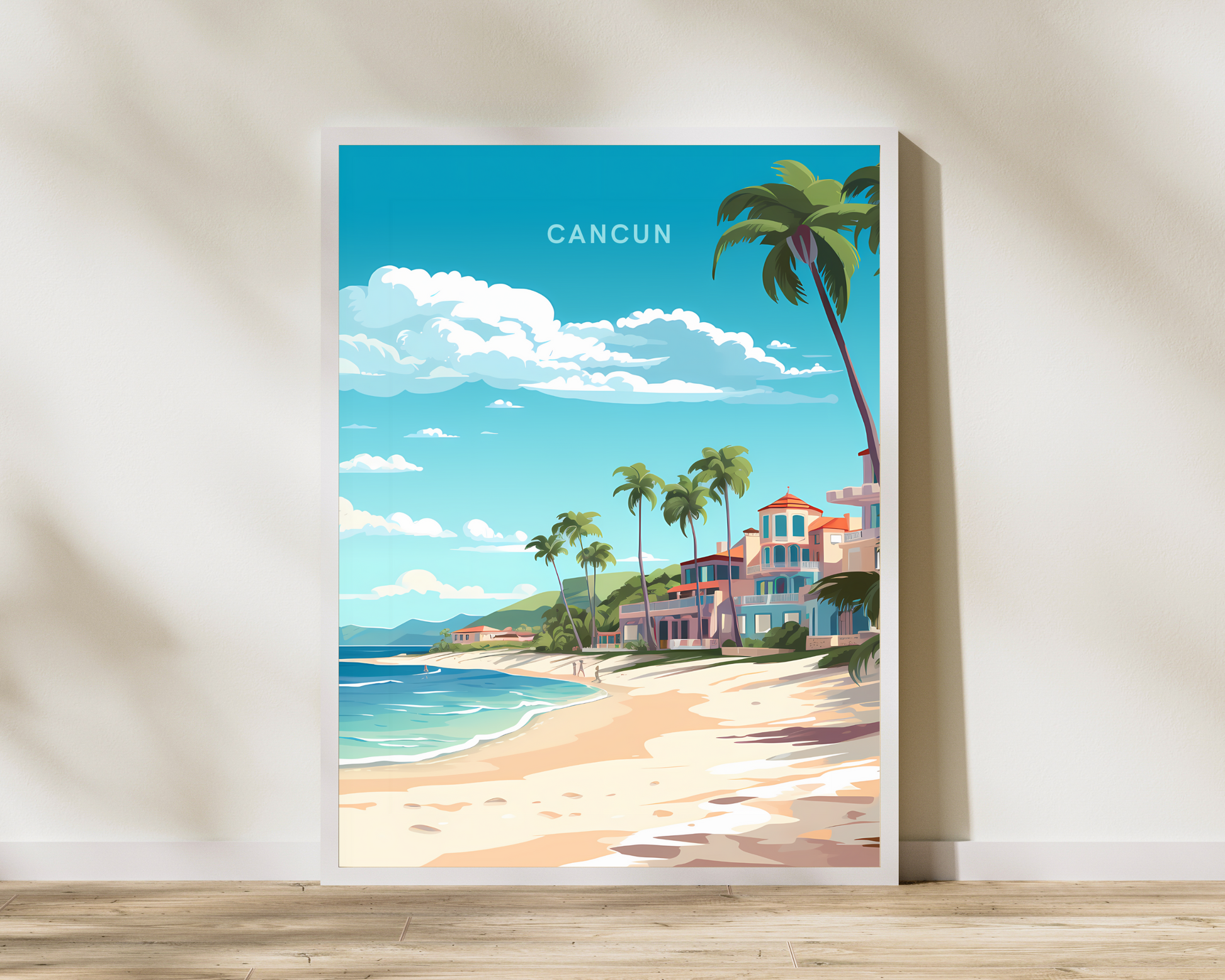 Cancun Mexico Travel Poster Print - Pitchers Design
