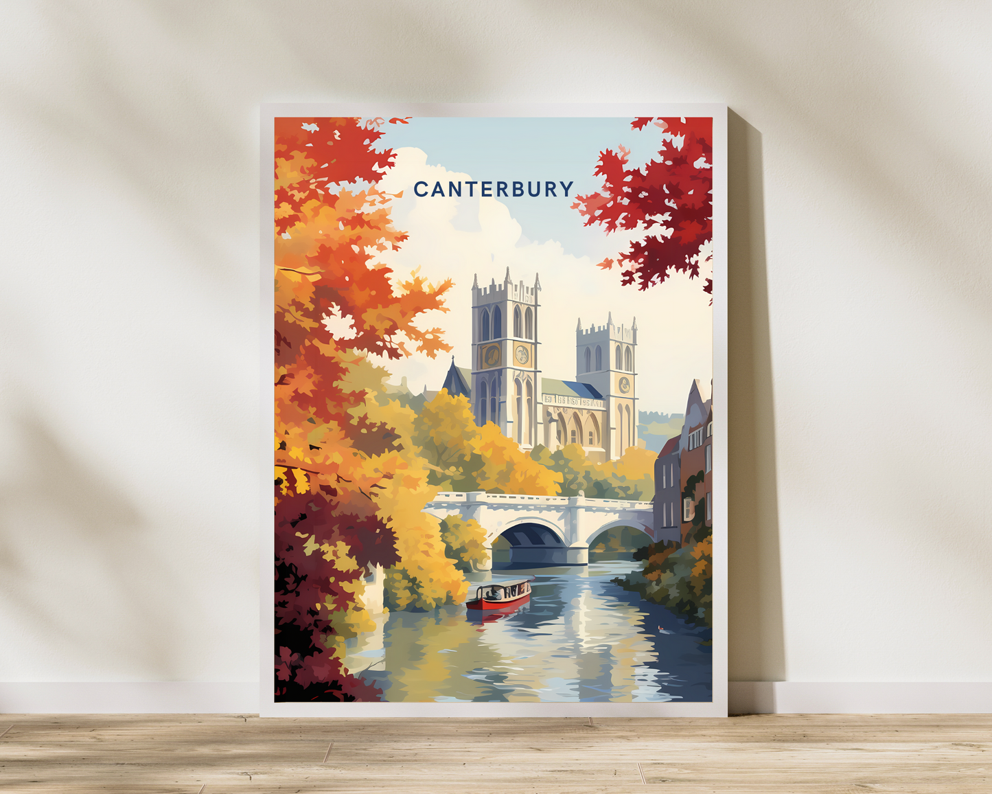 Canterbury Cathedral England Travel Poster Print - Pitchers Design