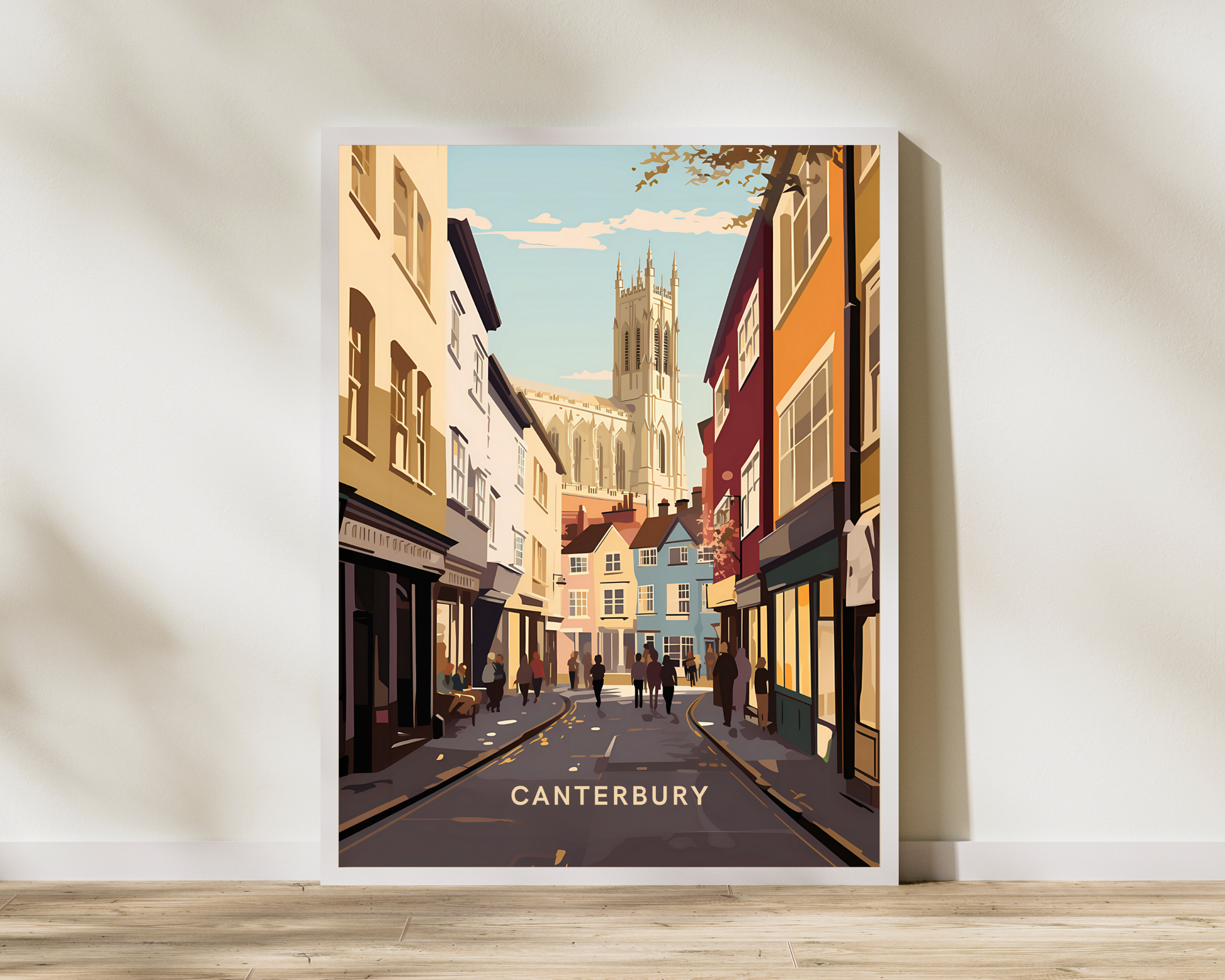 Canterbury England Travel Poster Print - Pitchers Design