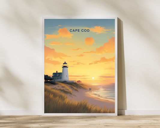 Cape Cod Massachusetts Travel Poster Print - Pitchers Design