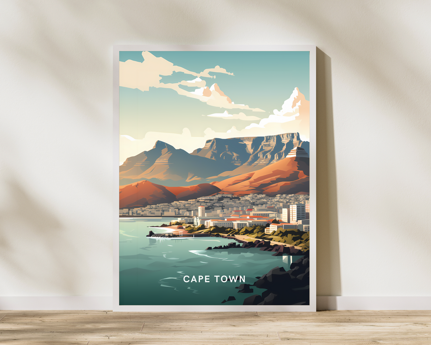 Cape Town South Africa Travel Poster Print - Pitchers Design