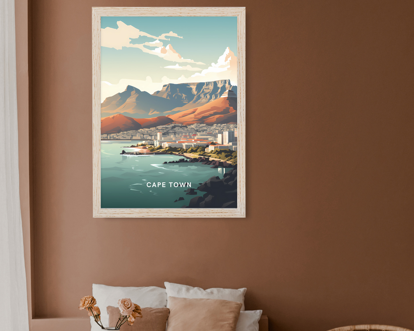 Cape Town South Africa Travel Poster Print - Pitchers Design