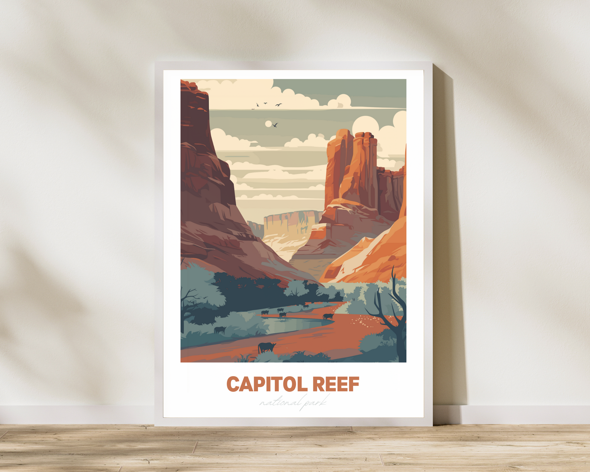 Capitol Reef National Park Travel Poster Print - Pitchers Design