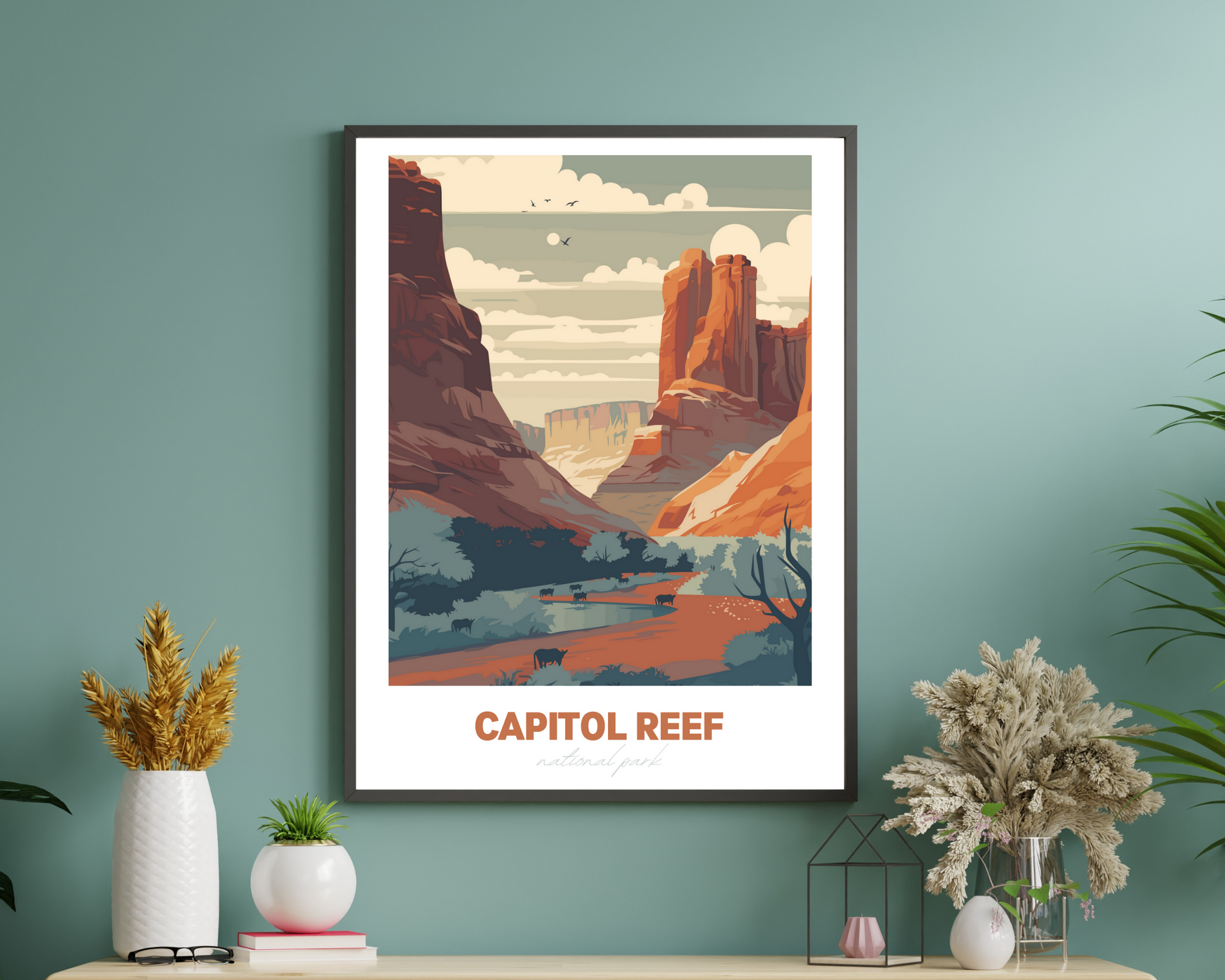 Capitol Reef National Park Travel Poster Print - Pitchers Design