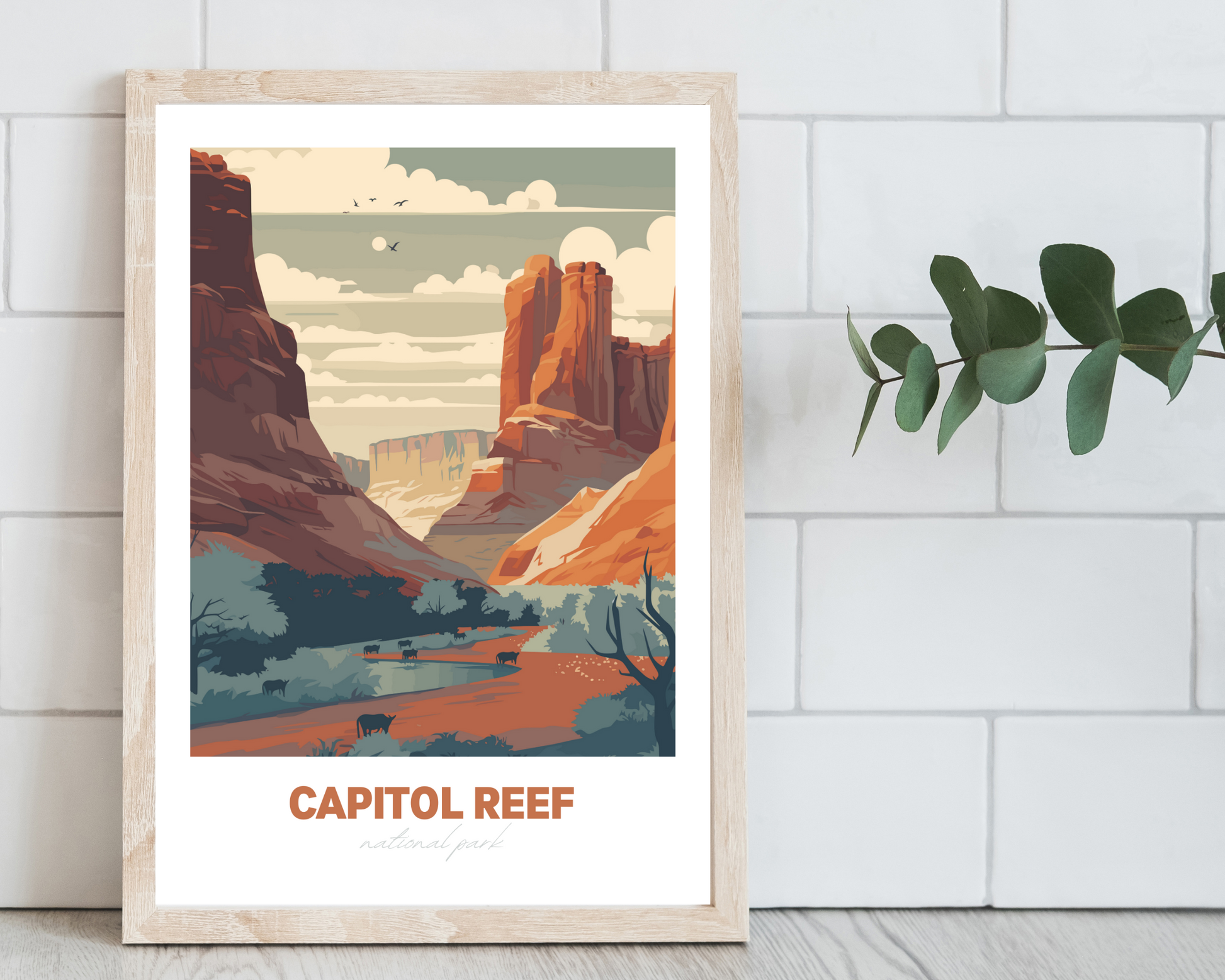 Capitol Reef National Park Travel Poster Print - Pitchers Design