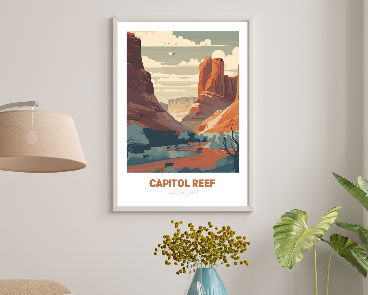 Capitol Reef National Park Travel Poster Print - Pitchers Design