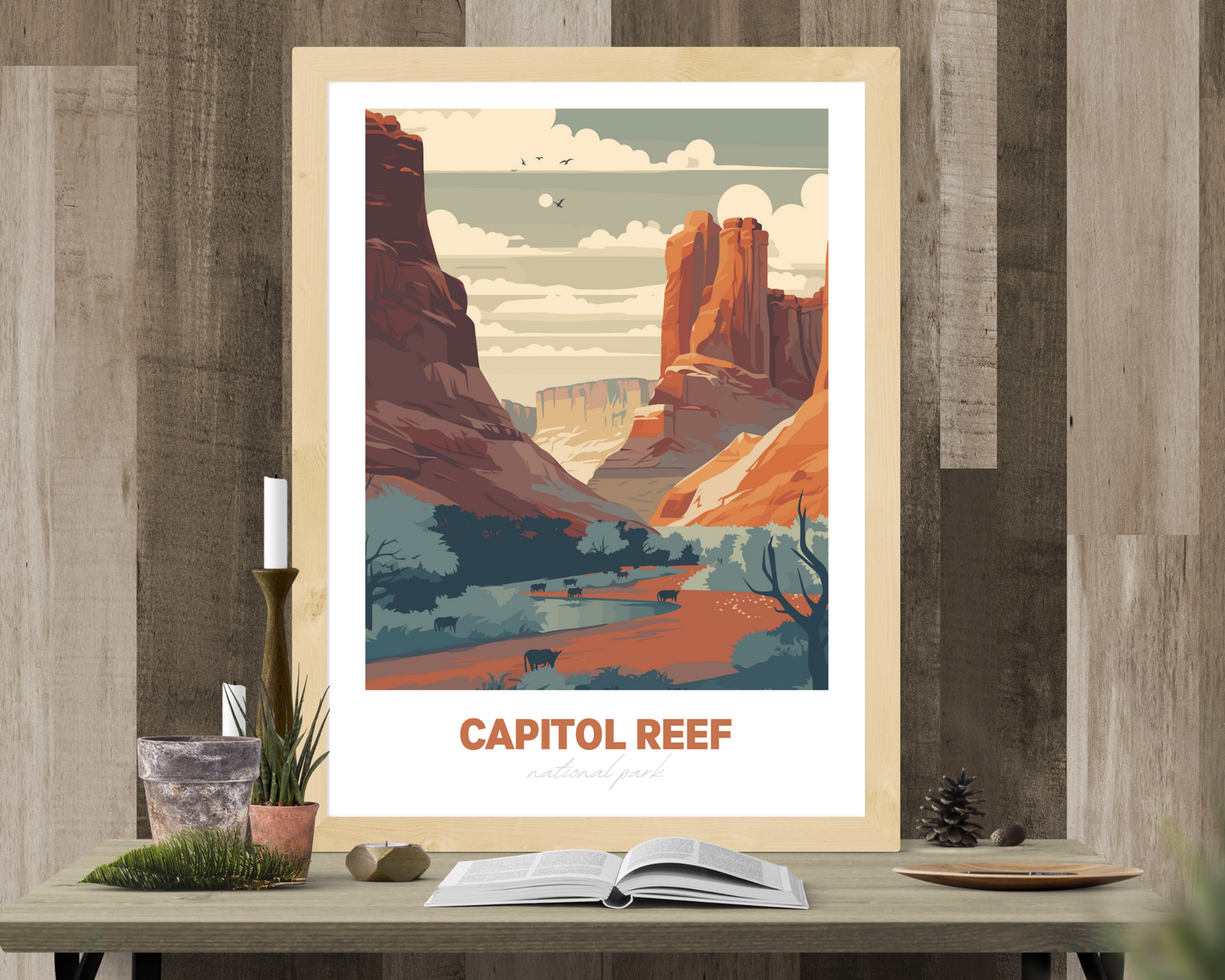 Capitol Reef National Park Travel Poster Print - Pitchers Design