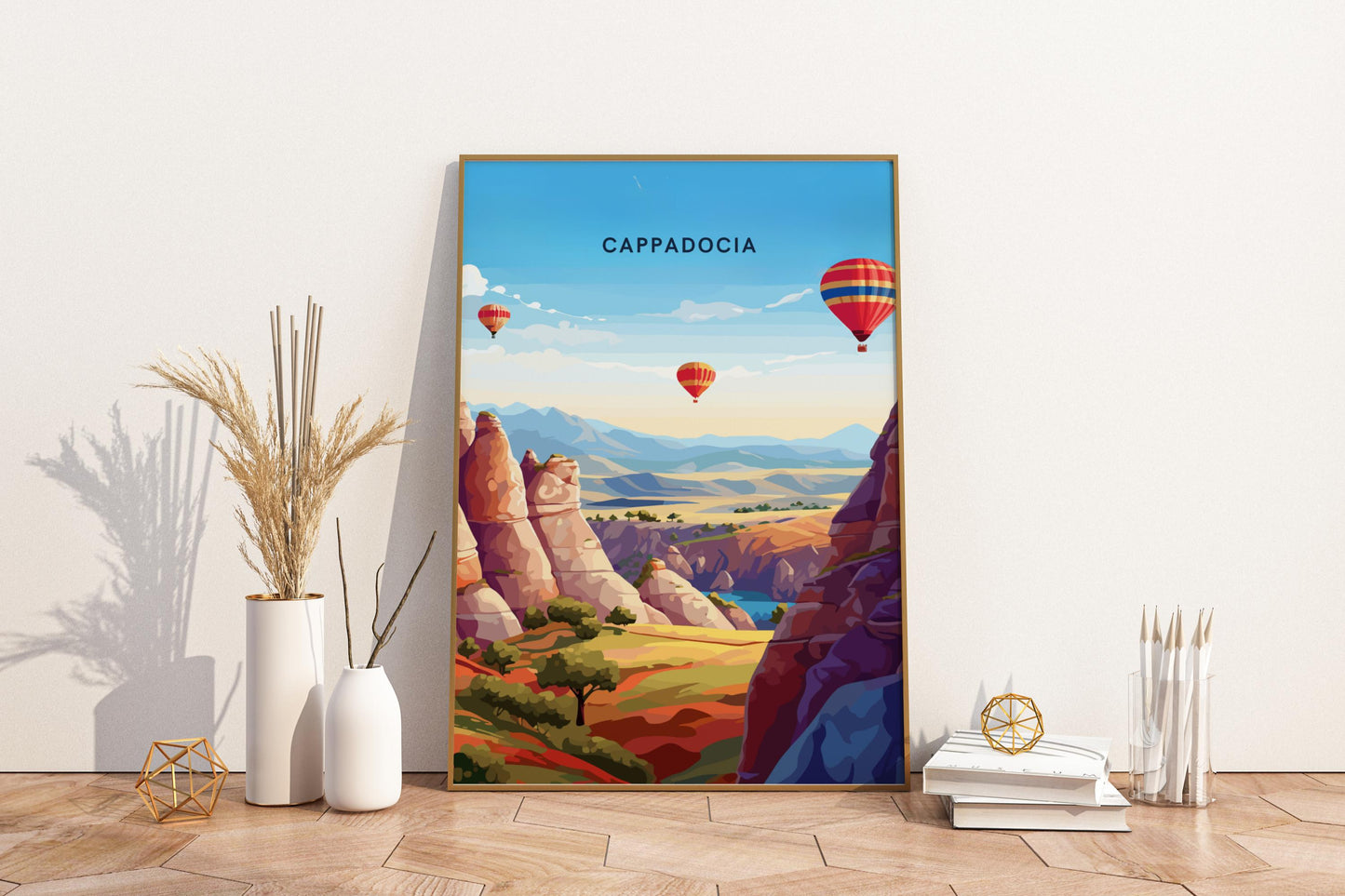 Cappadocia Turkey Travel Print Poster - Pitchers Design