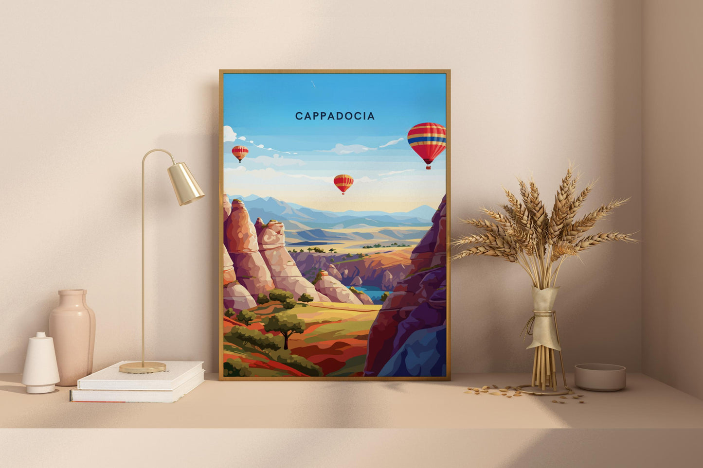 Cappadocia Turkey Travel Print Poster - Pitchers Design