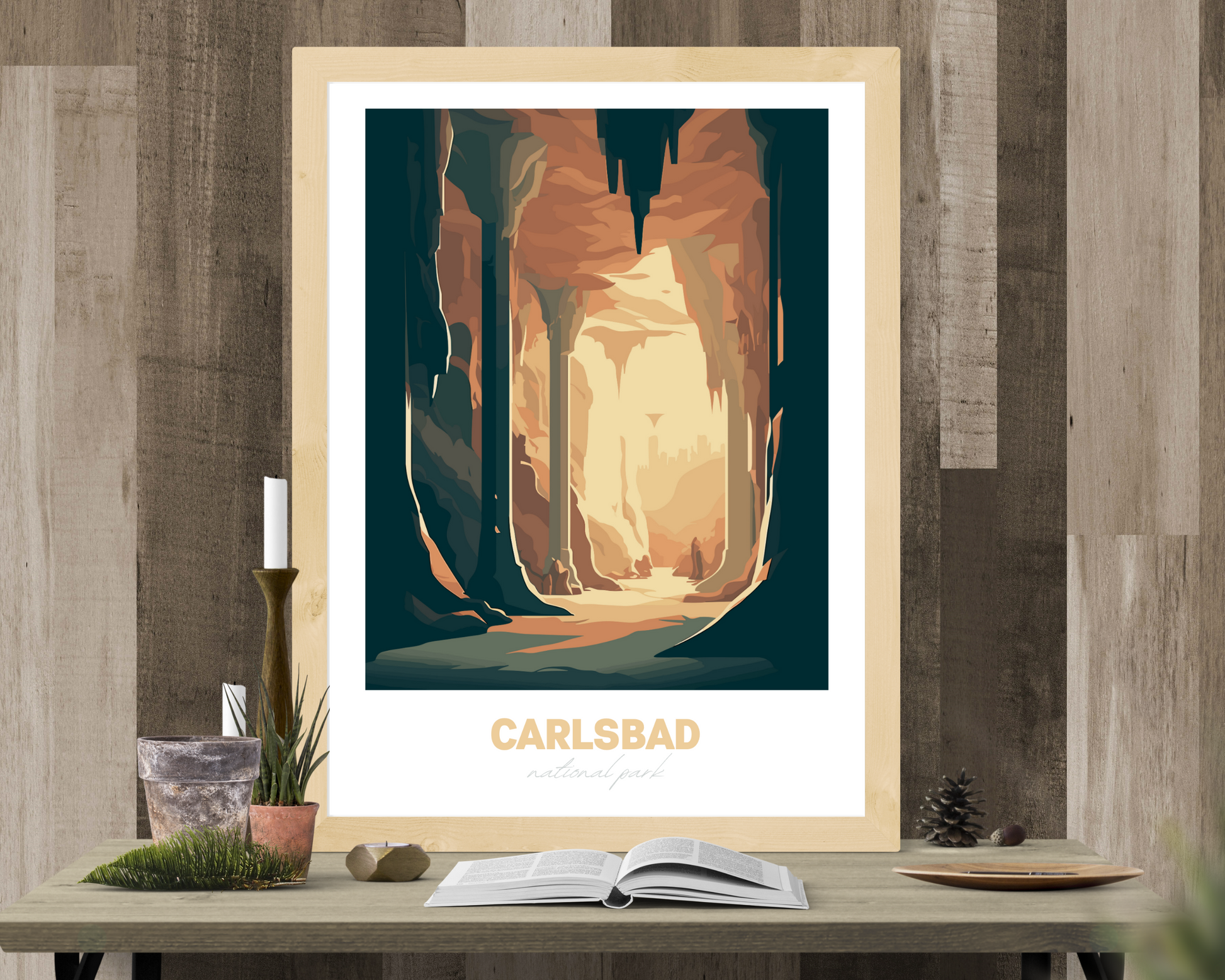 Carlsbad National Park Travel Poster Print - Pitchers Design