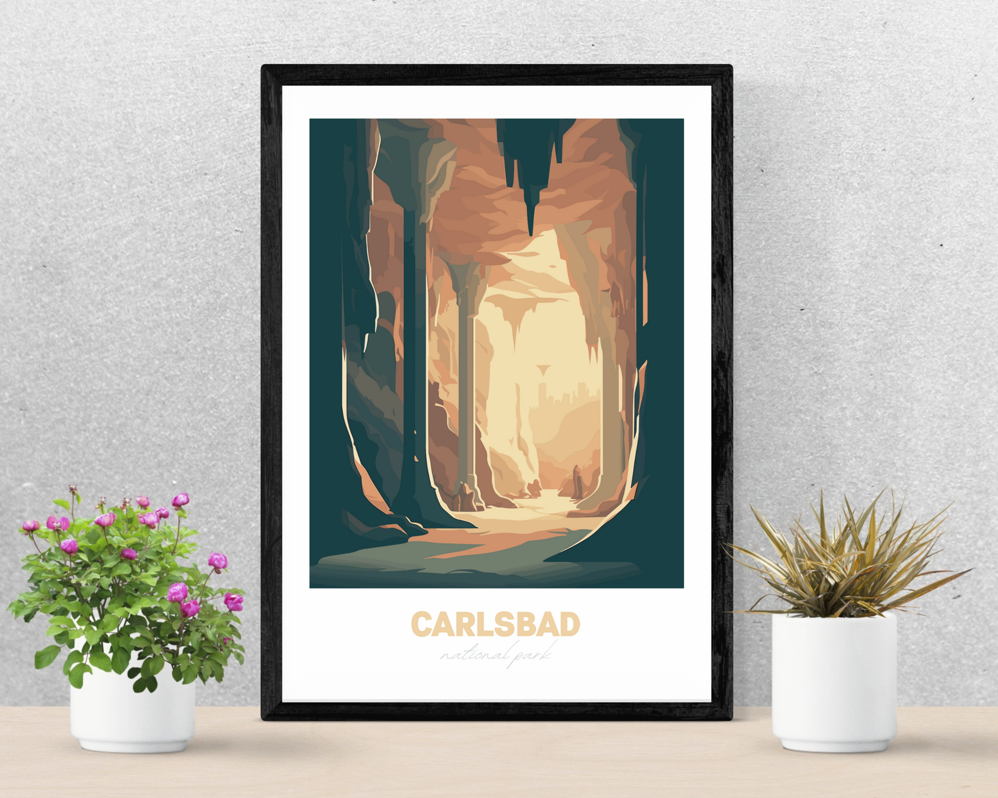 Carlsbad National Park Travel Poster Print - Pitchers Design