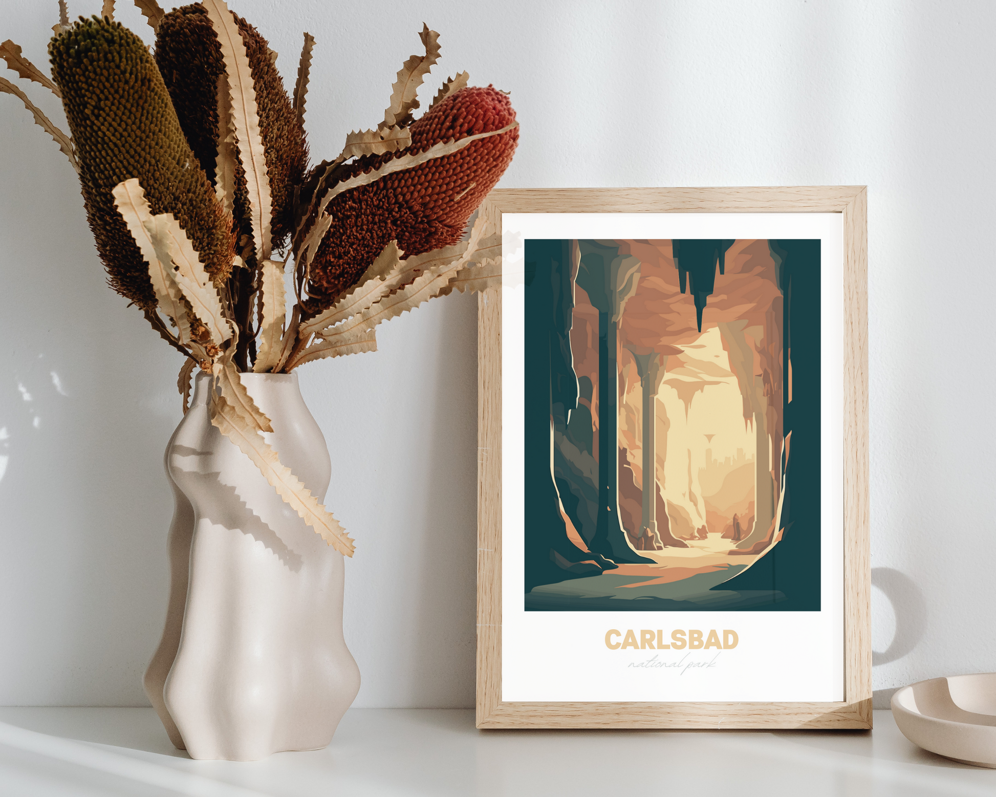 Carlsbad National Park Travel Poster Print - Pitchers Design