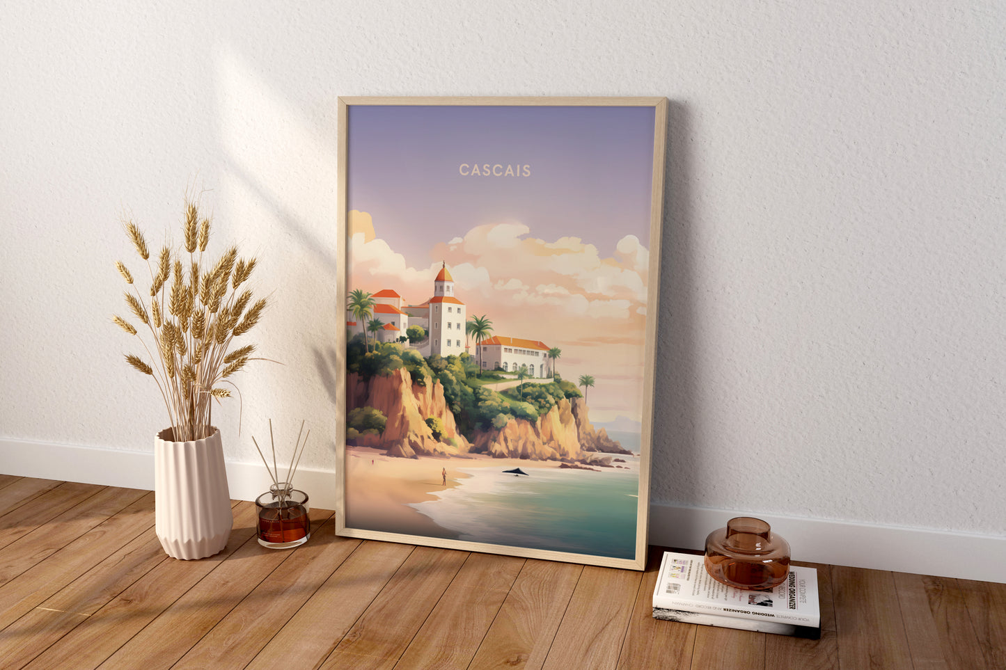 Cascais Portugal Travel Print Poster - Pitchers Design