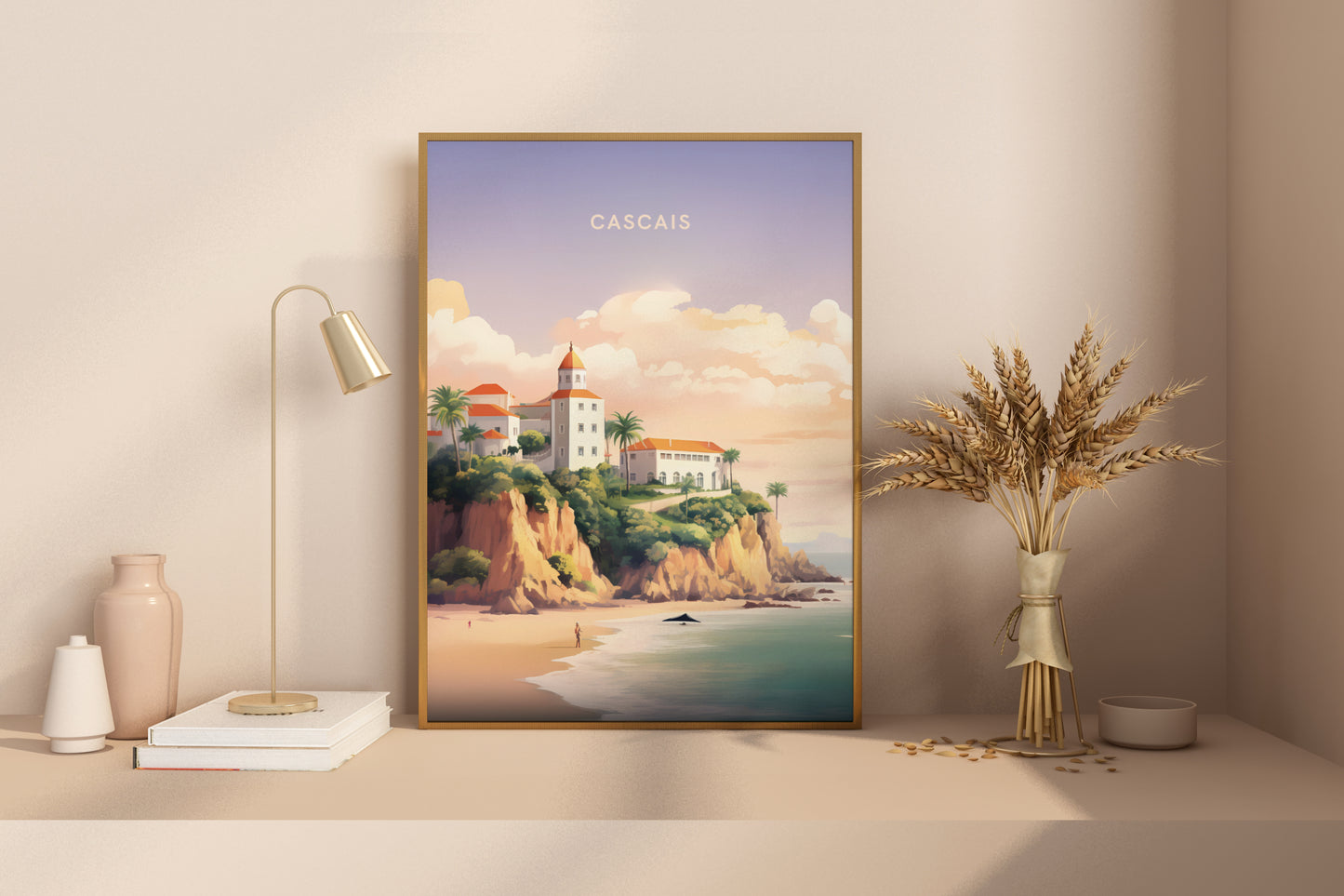 Cascais Portugal Travel Print Poster - Pitchers Design