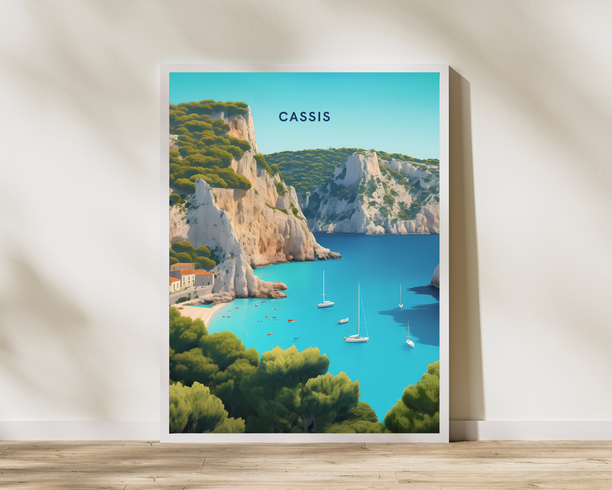 Cassis France Travel Poster Print - Pitchers Design