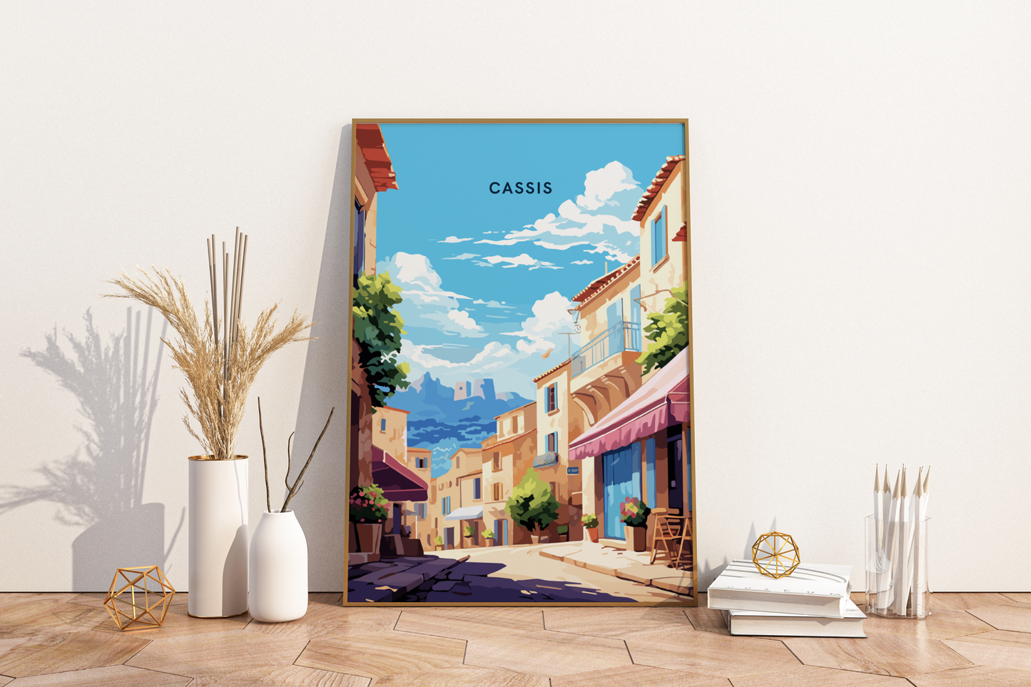 Cassis Streets France Travel Print Poster