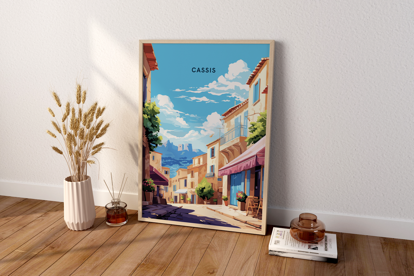 Cassis Streets France Travel Print Poster