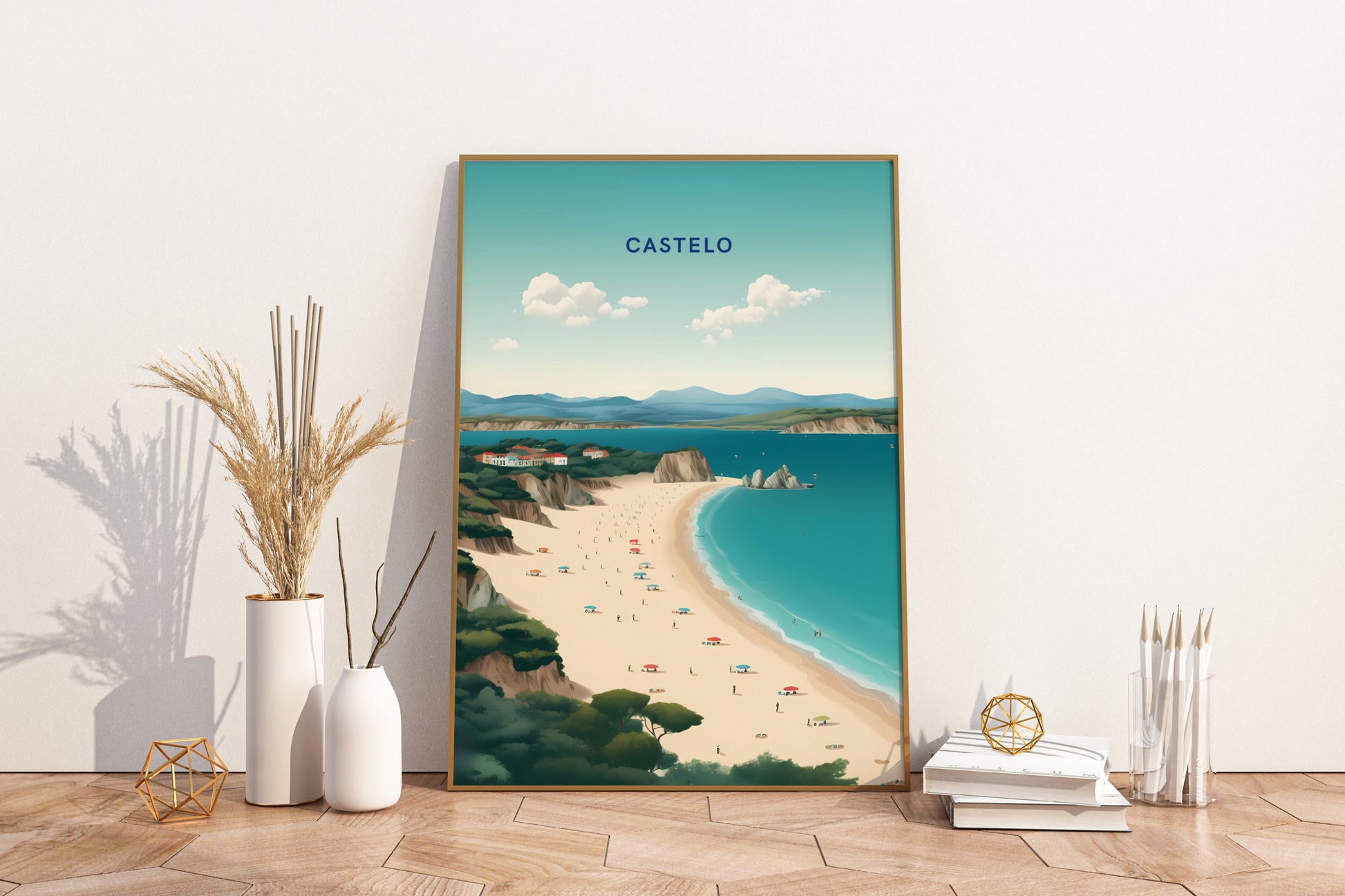 Castelo Portugal Travel Print Poster - Pitchers Design