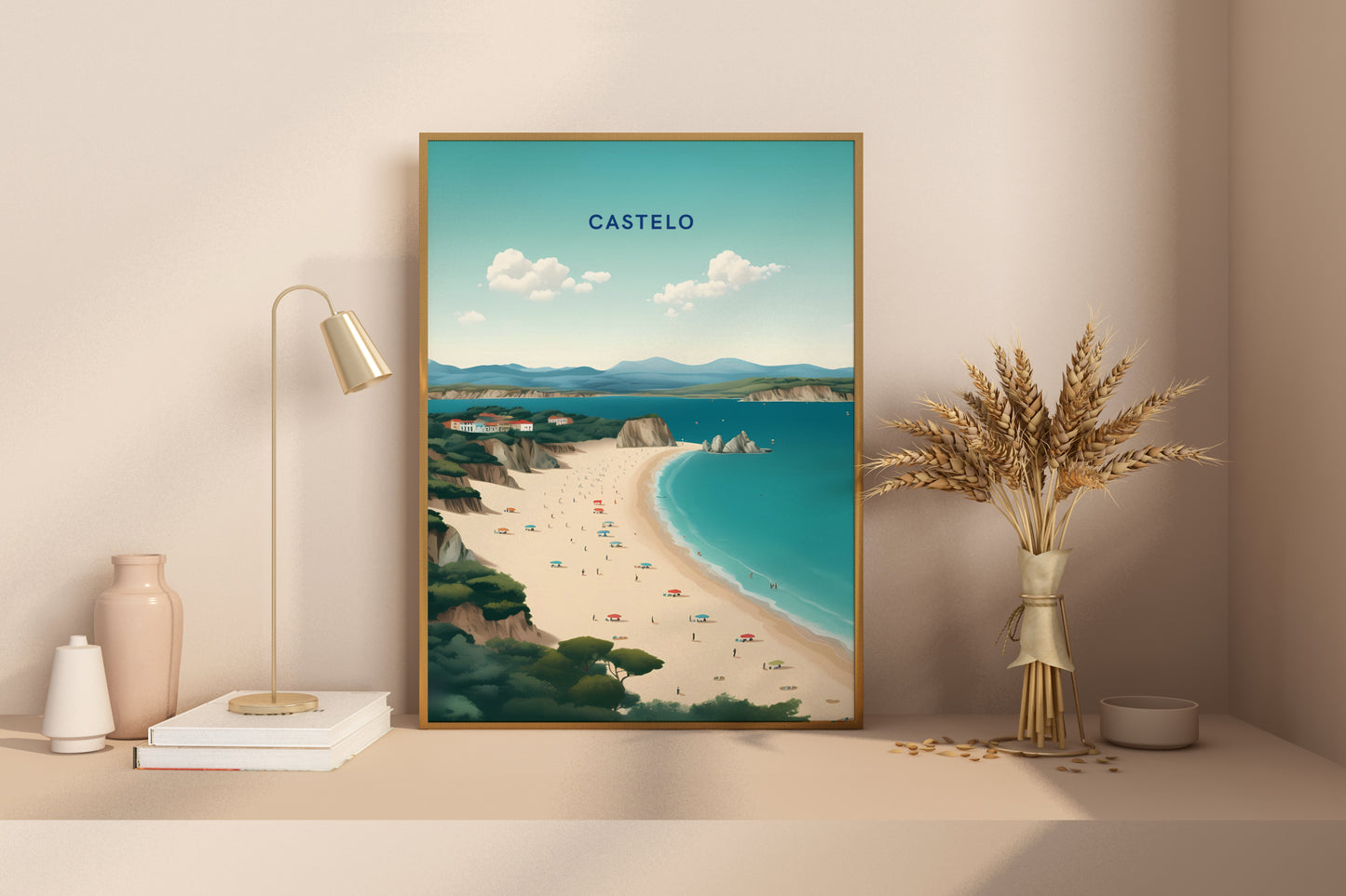 Castelo Portugal Travel Print Poster - Pitchers Design