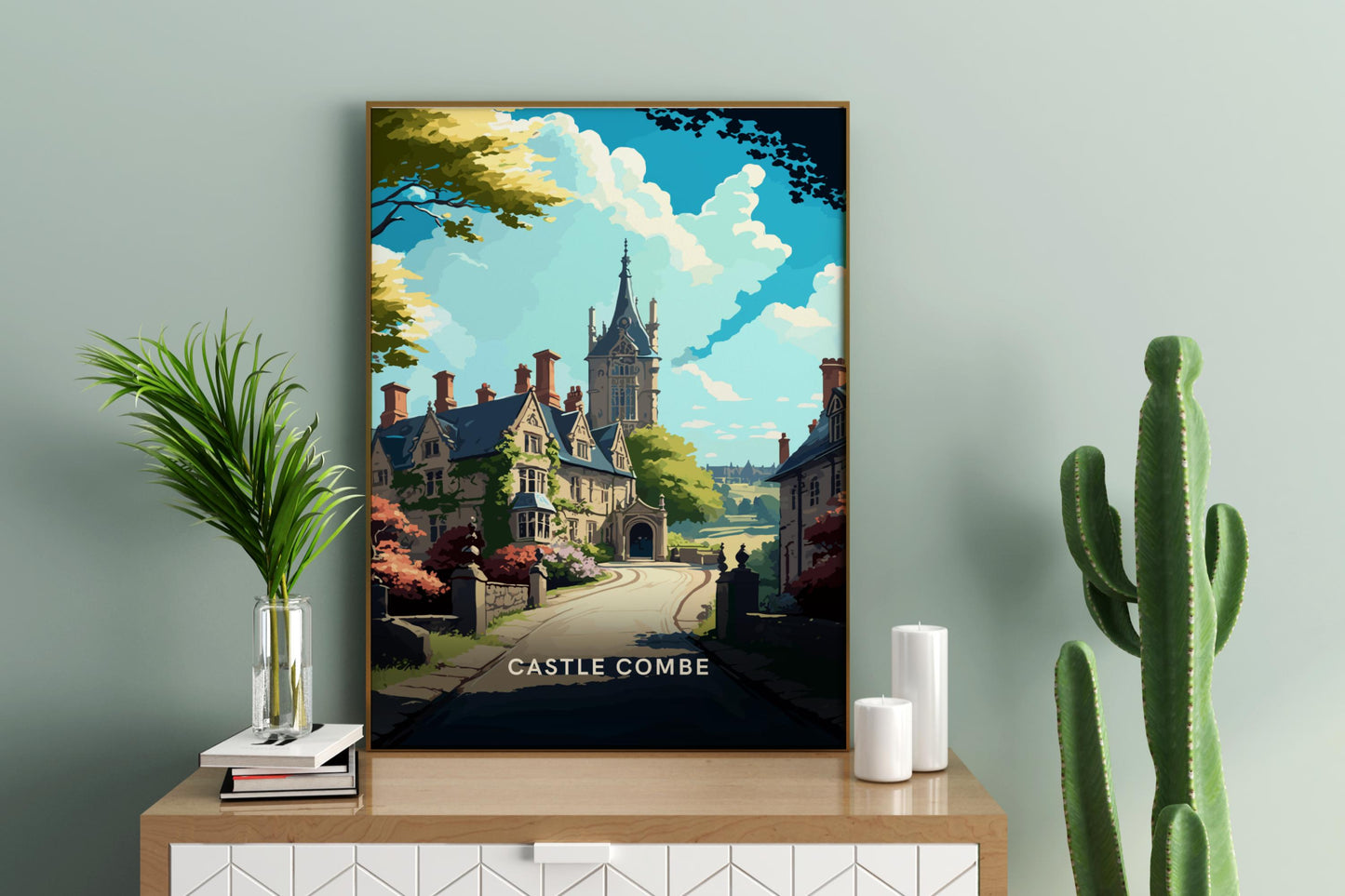 Castle Combe England UK Travel Print Poster - Pitchers Design