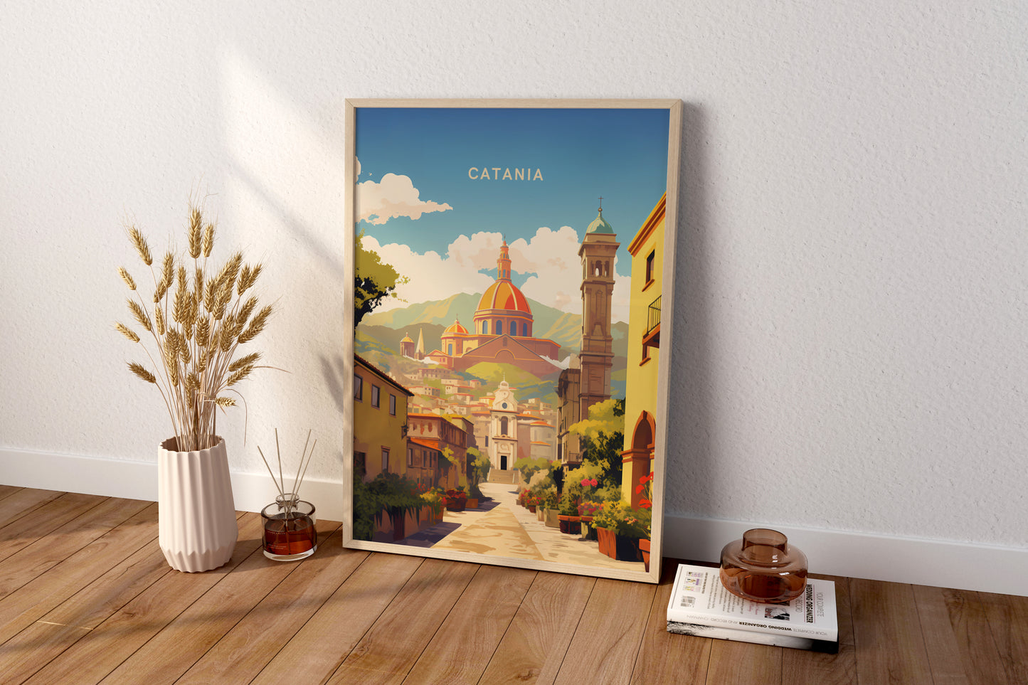 Catania Sicily Italy Travel Print Poster - Pitchers Design