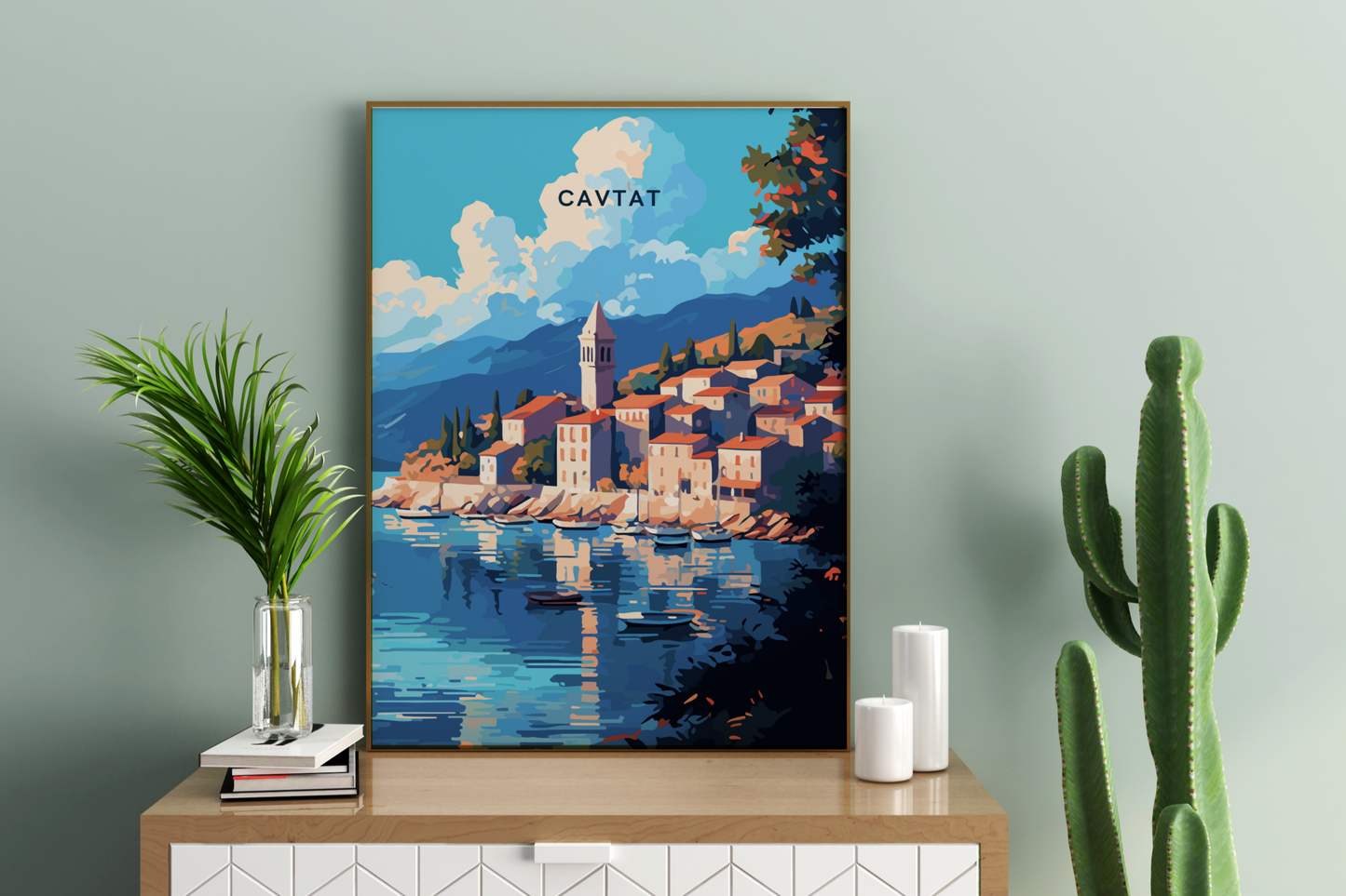 Cavtat Croatia Travel Print Poster