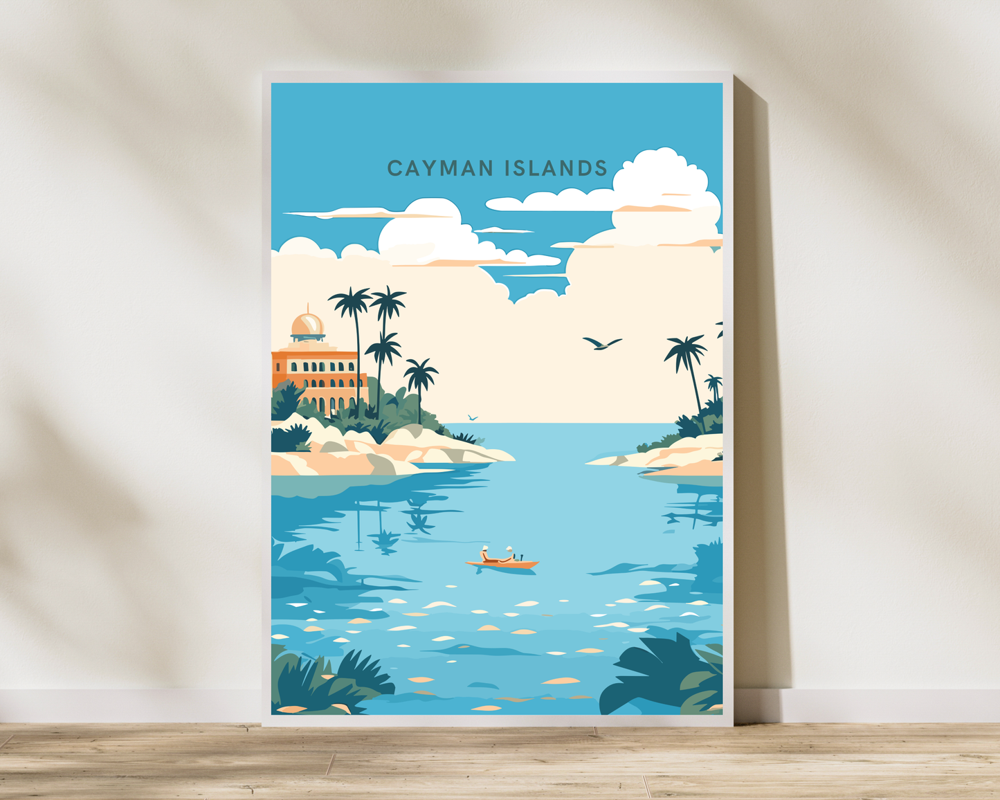 Cayman Islands Caribbean Travel Poster Print - Pitchers Design