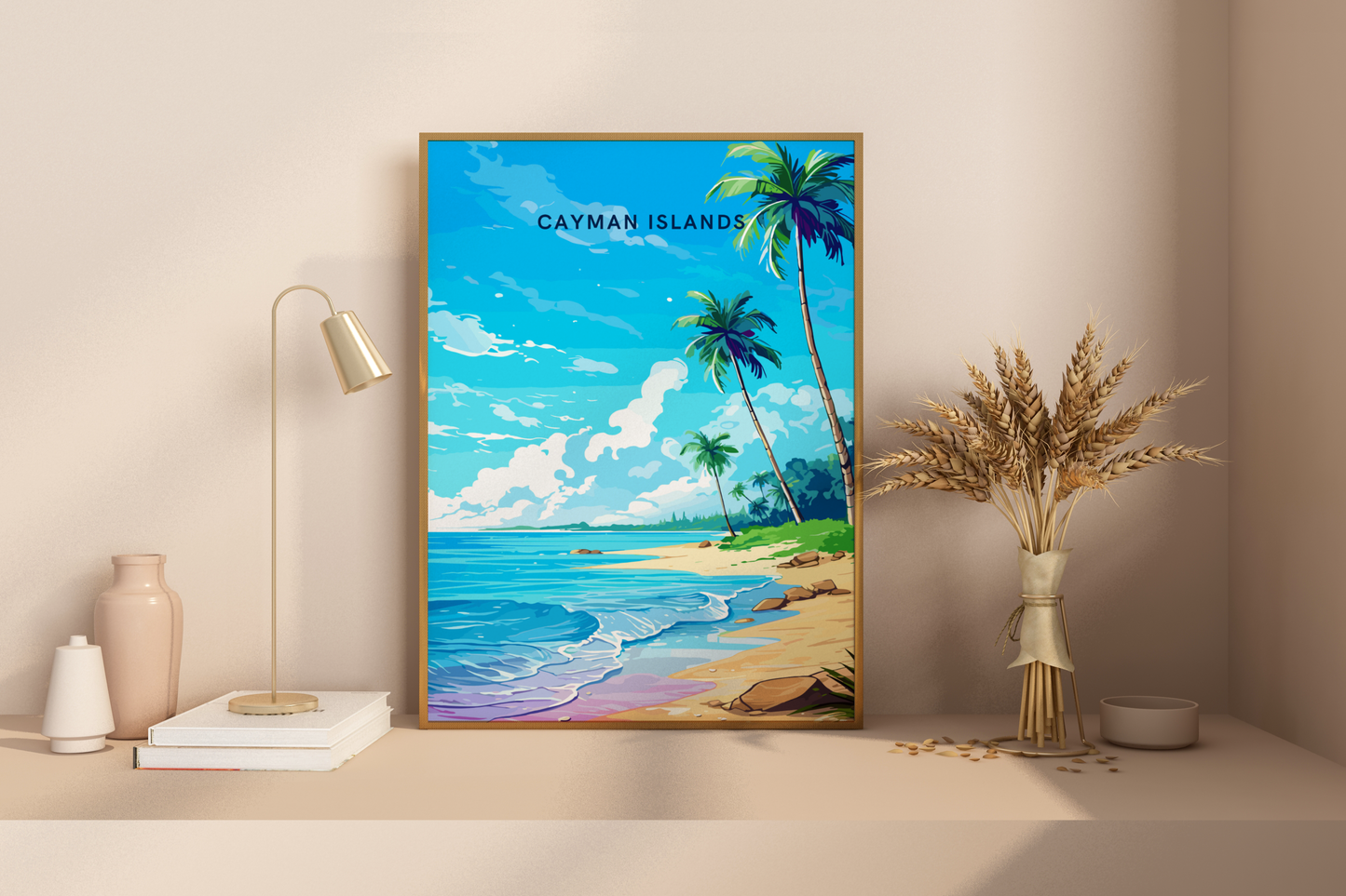 Cayman Islands Caribbean Travel Print Poster