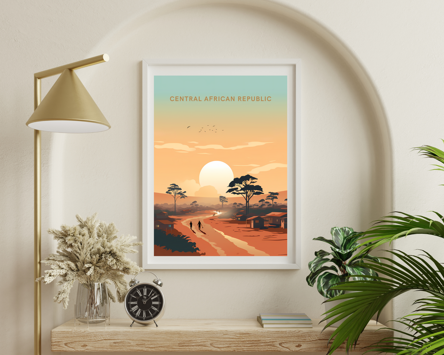 Central African Republic Africa Travel Poster Print - Pitchers Design