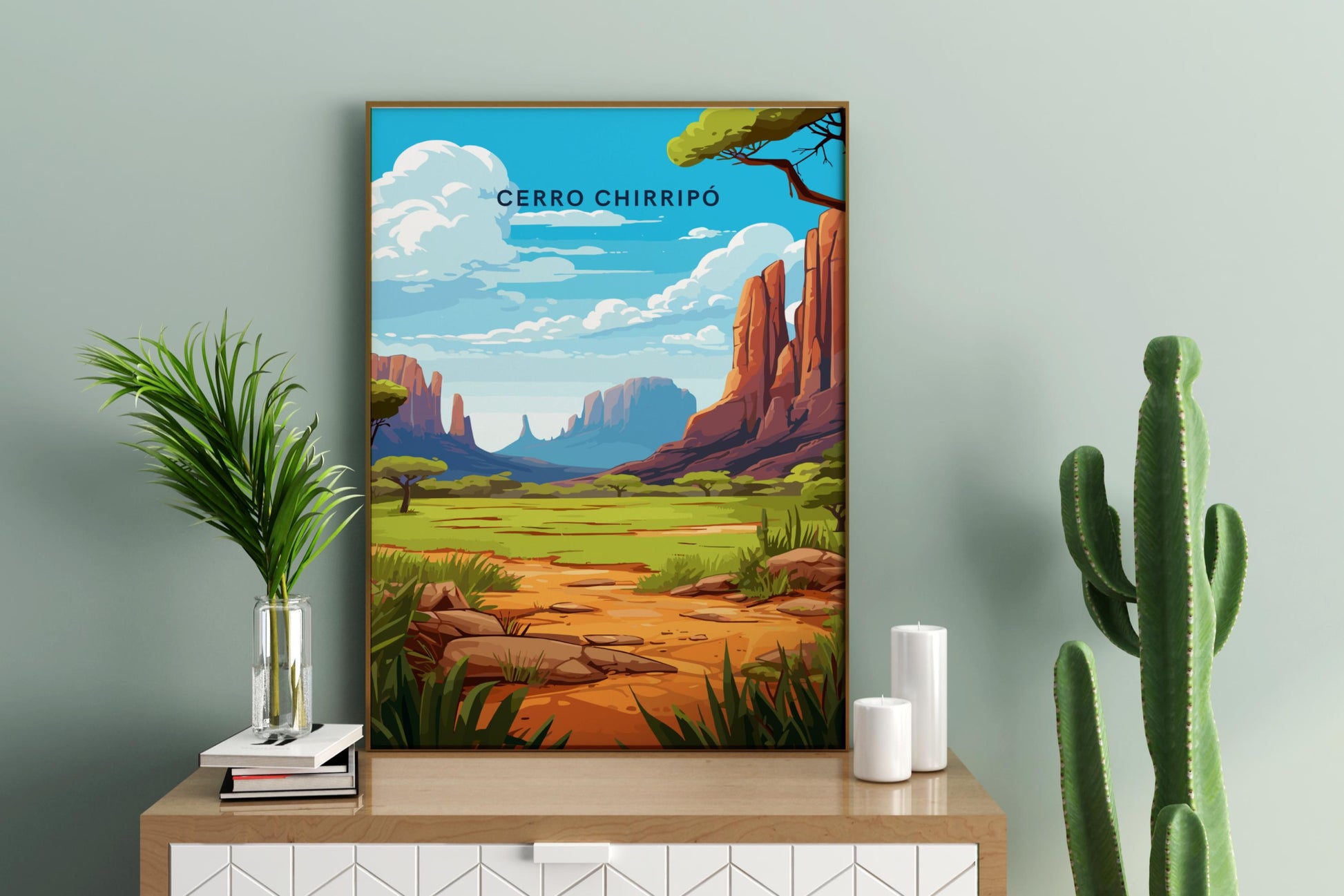 Cerro Chirripó Costa Rica Travel Print Poster - Pitchers Design