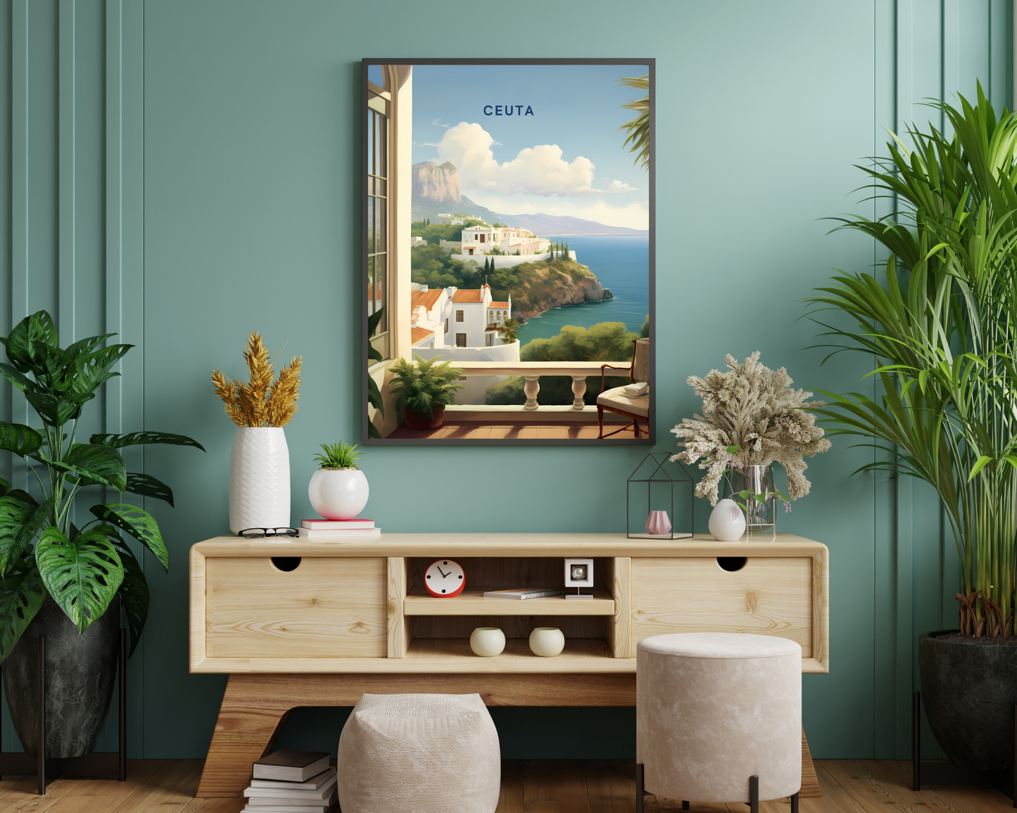 Ceuta Spain Travel Poster Print - Pitchers Design