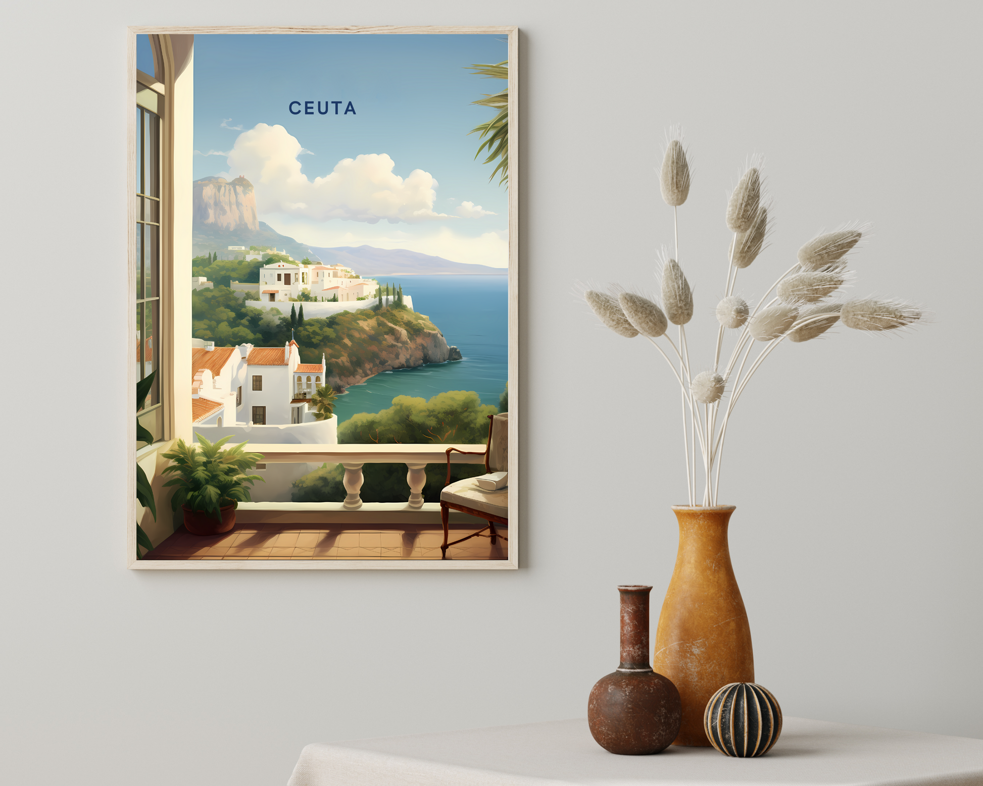 Ceuta Spain Travel Poster Print - Pitchers Design