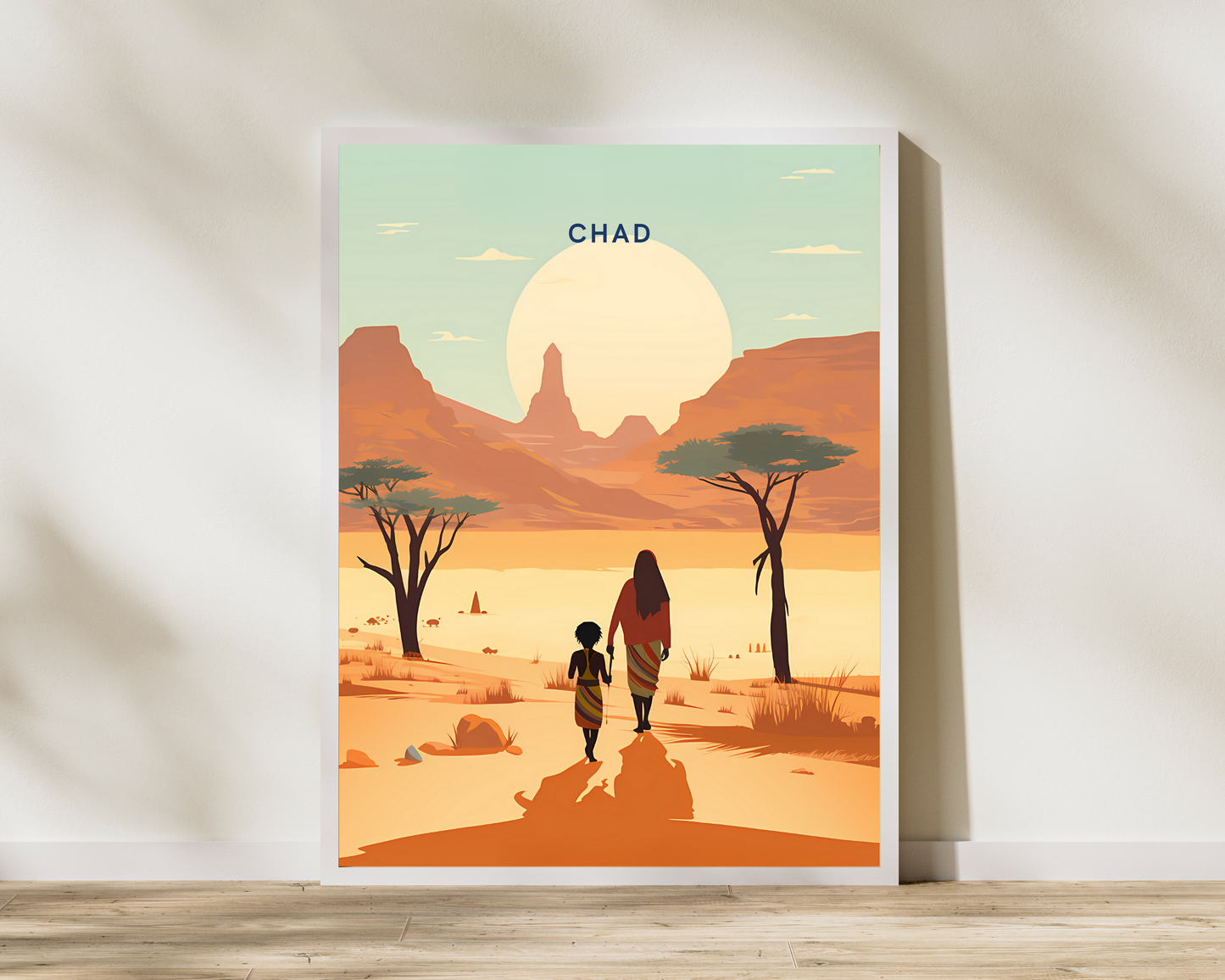 Chad Africa Travel Poster Print - Pitchers Design