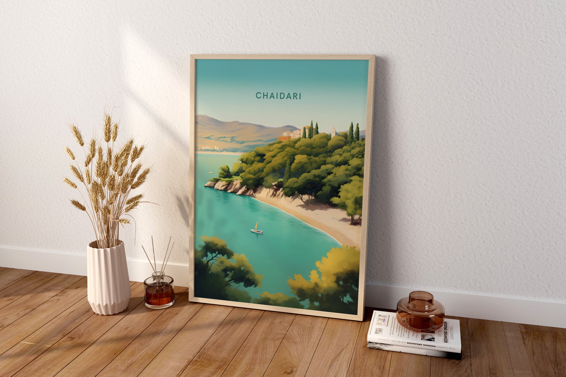 Chaidari Greece Travel Print Poster - Pitchers Design