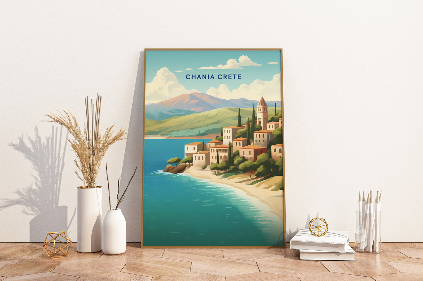 Chania Crete Greece Travel Print Poster - Pitchers Design