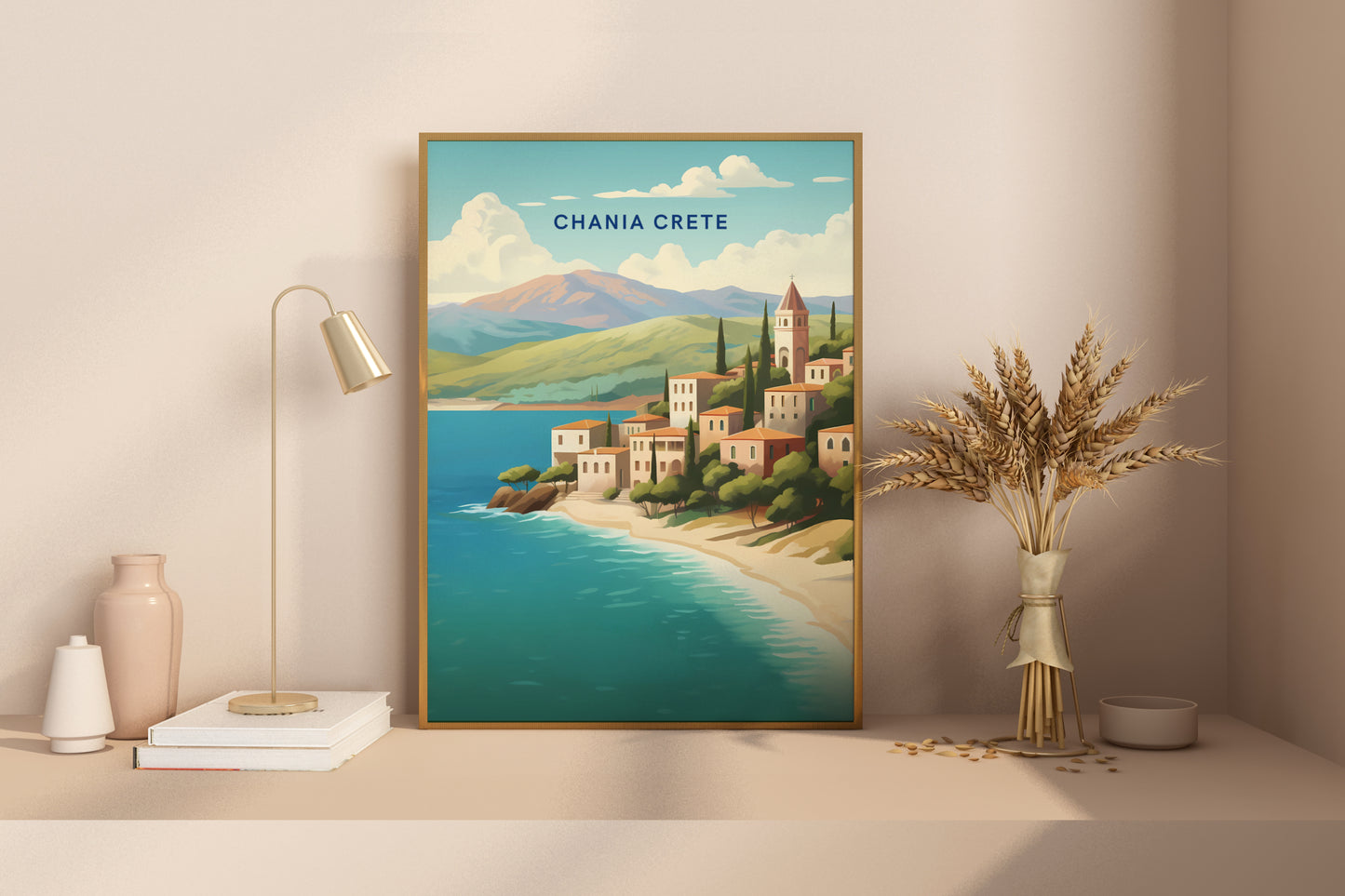 Chania Crete Greece Travel Print Poster - Pitchers Design