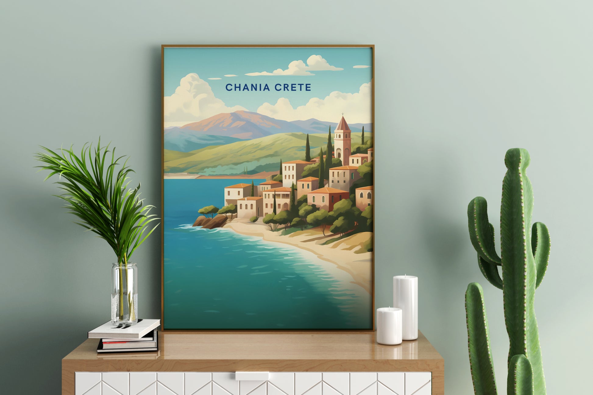 Chania Crete Greece Travel Print Poster - Pitchers Design