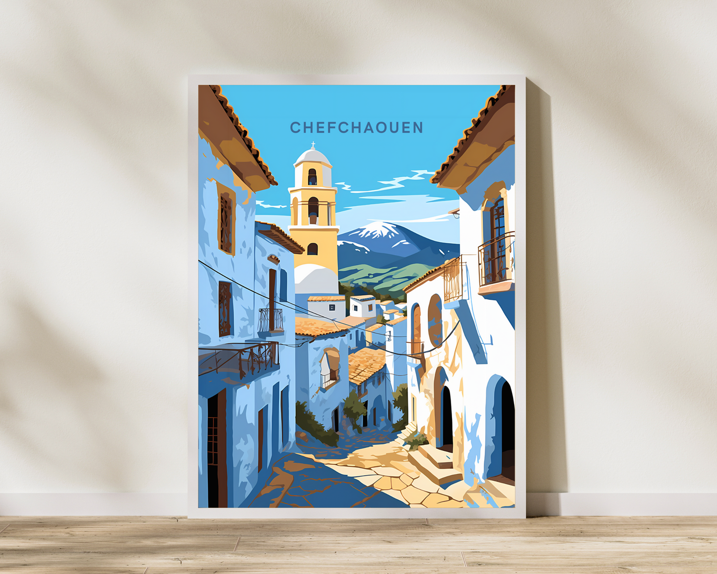 Chefchaouen Morocco Travel Poster Print - Pitchers Design