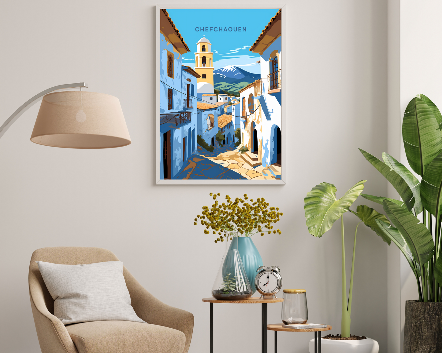 Chefchaouen Morocco Travel Poster Print - Pitchers Design