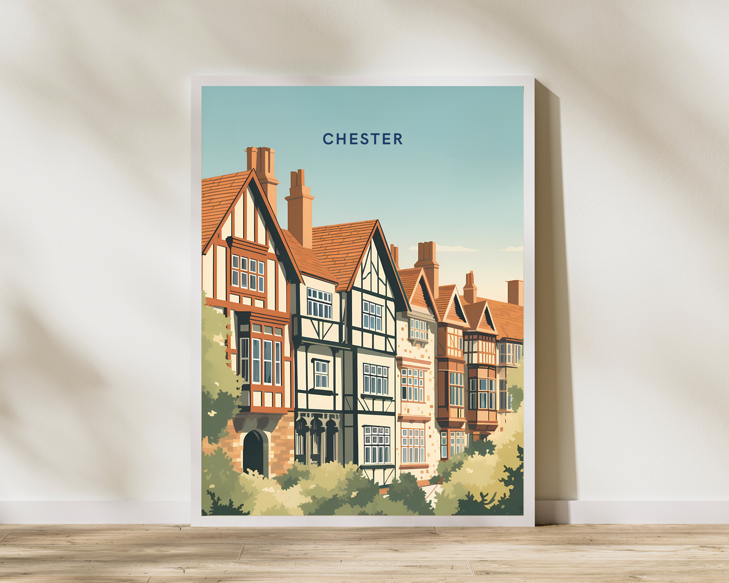 Chester England Travel Poster Print - Pitchers Design