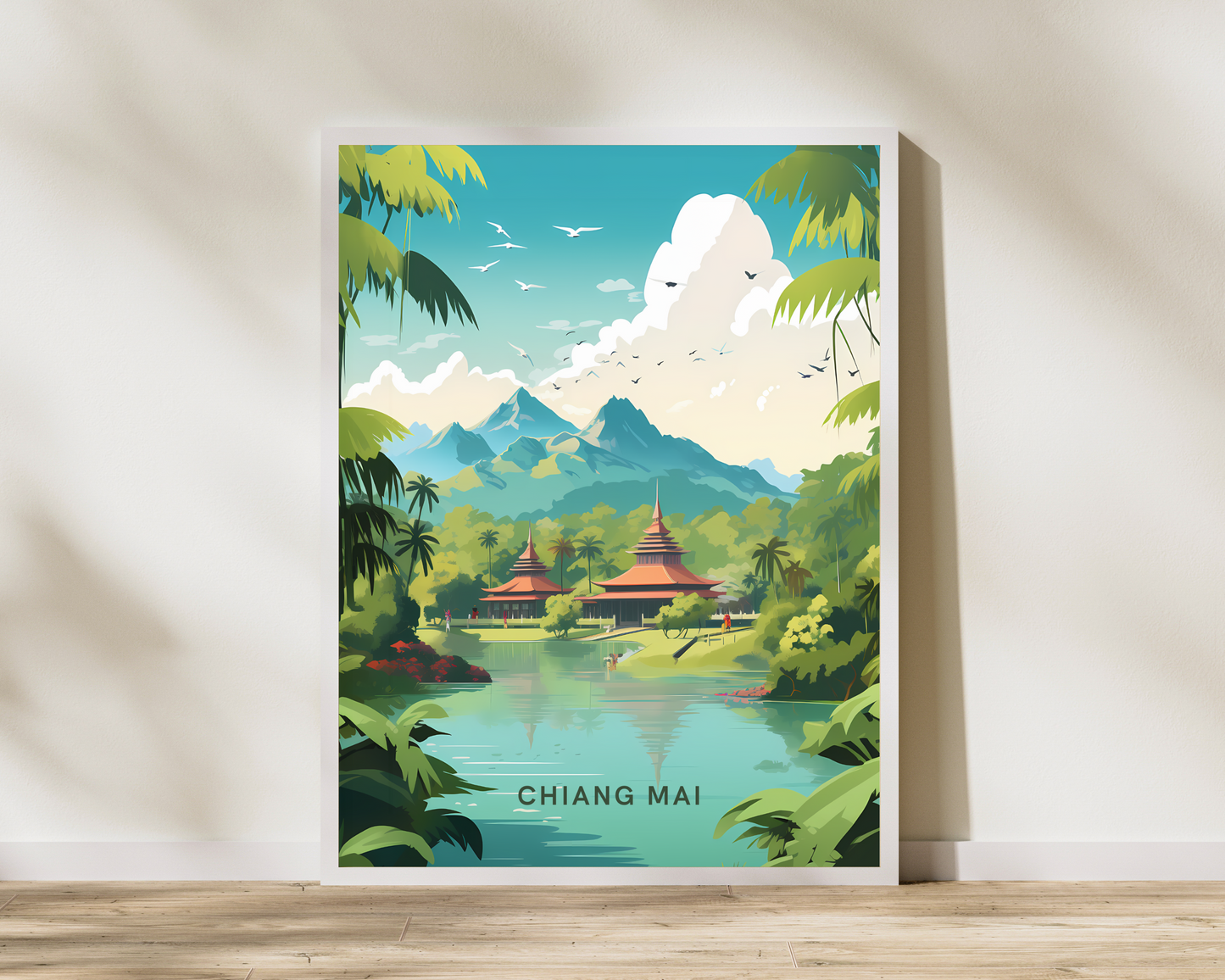 Chiang Mai Thailand Travel Poster Print - Pitchers Design