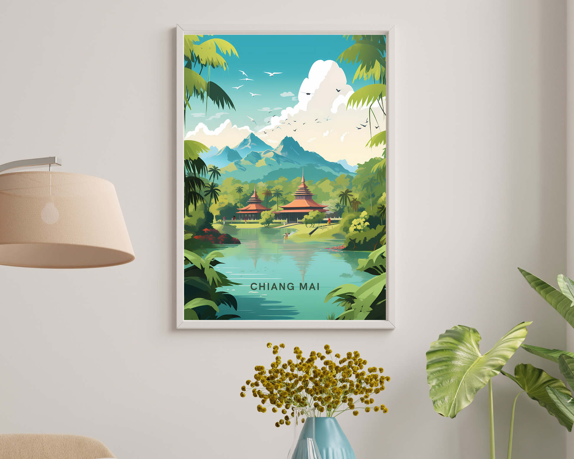 Chiang Mai Thailand Travel Poster Print - Pitchers Design