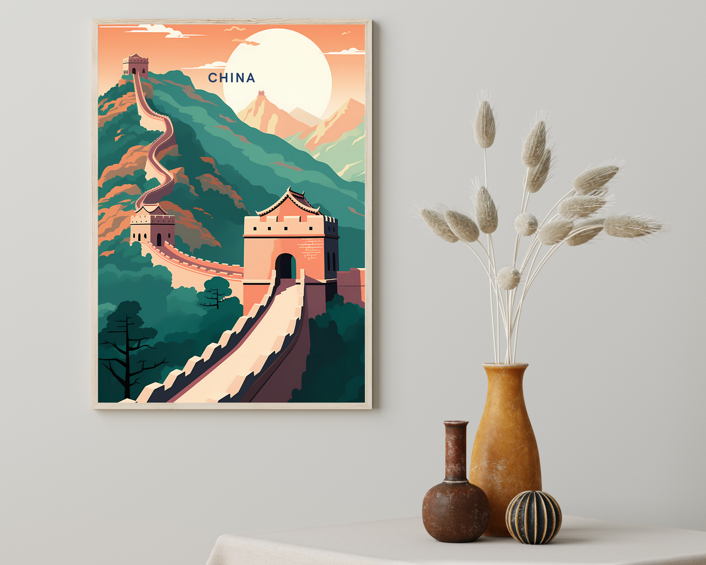 China Great Wall Travel Poster Print - Pitchers Design