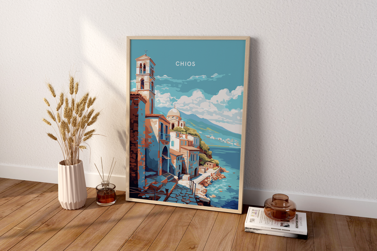 Affiche de voyage de Chios en Grèce