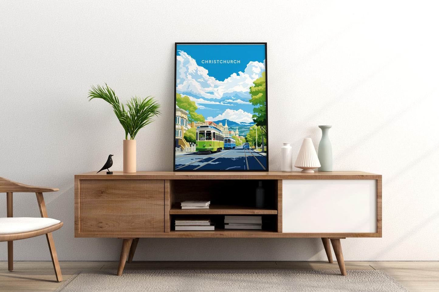 Christchurch New Zealand Travel Print Poster - Pitchers Design