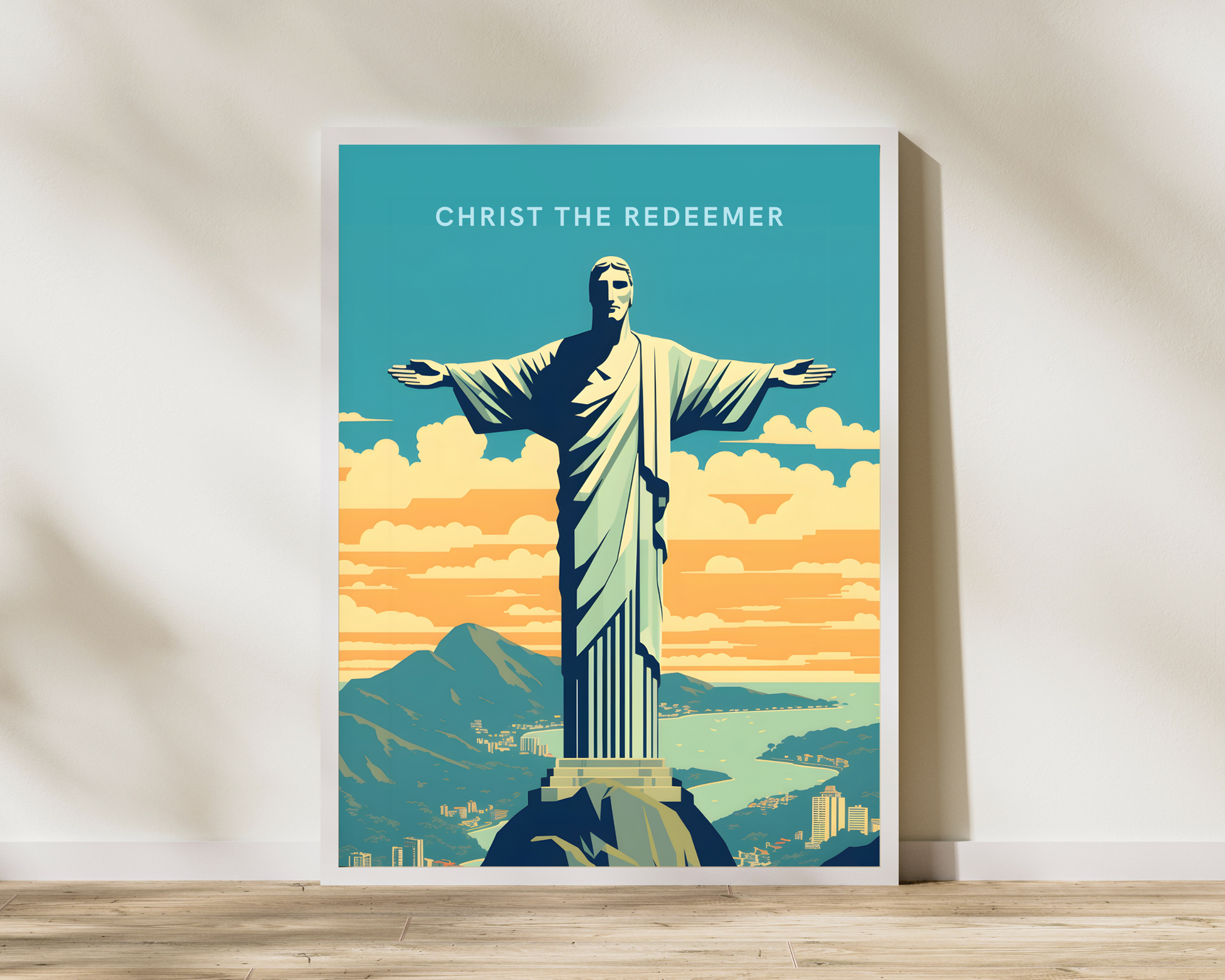 Christ the Redeemer Travel Poster Print - Pitchers Design