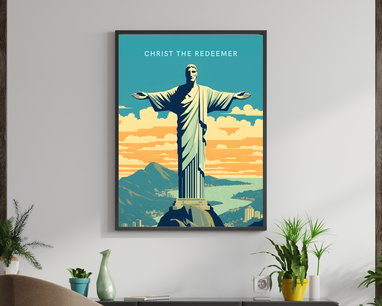 Christ the Redeemer Travel Poster Print - Pitchers Design